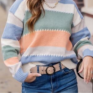 Brand New Color Blocked Sweater!